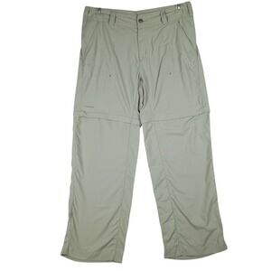 Columbia Titanium Convertible Hiking Pants Women 12 Beige Packable Trekking